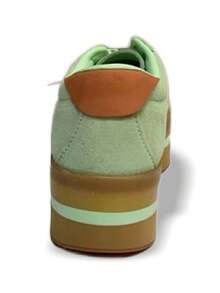 Adidas Gazelle Stack Semi Green 女士休闲厚底运动鞋 - 半綠色 - 查看 5