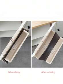 1个可折叠厨房垃圾桶，也可作汽车垃圾桶、办公室纸巾篮、塑料折叠垃圾桶、壁挂式橱柜门挂式垃圾桶，适用于家庭、客厅、浴室，创意厨房分类垃圾桶 - 藏青色 - 查看 9