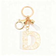 独特字母钥匙扣，龙虾扣，易于打开，小巧便携，节日/生日礼物，男女通用包包/汽车钥匙扣 - 彩色 - 查看 9