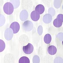 Purple Silver Birthday Party-Drations Streamers - 52FT Graduation Hanging Paper Garland Banner, Bridal Shower Engagement Wedding Anniversary Bachelorette Mothers Day Backdrop Dr ,26263615 - 紫色 - 查看 1