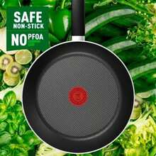 T-fal Sartén de 24 cm Everyday Titanium Negro con Antiadherente Easy Plus con Thermo-Señ y Base de Difusión, B4480482(24cm) - Tipo 5 - Ver 6