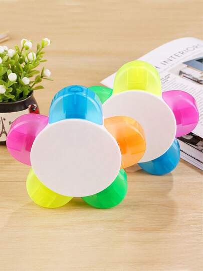 Surligneur en forme de fleur porte-bonheur, marqueur imperméable 5 couleurs pour étudiants, outil mignon pour journaliser et dessiner, pointe large, couleurs vives pour l'école, le bureau, les projets artistiques, fournitures scolaires, design ludique, marqueurs durables, fournitures scolaires, set de surligneurs, surligneur pour l'école, surligneur, surligneurs, papeterie, stylos surligneurs, surligneurs de couleur, fournitures de rentrée scolaire, papeterie, papeterie scolaire, marqueur surligneur