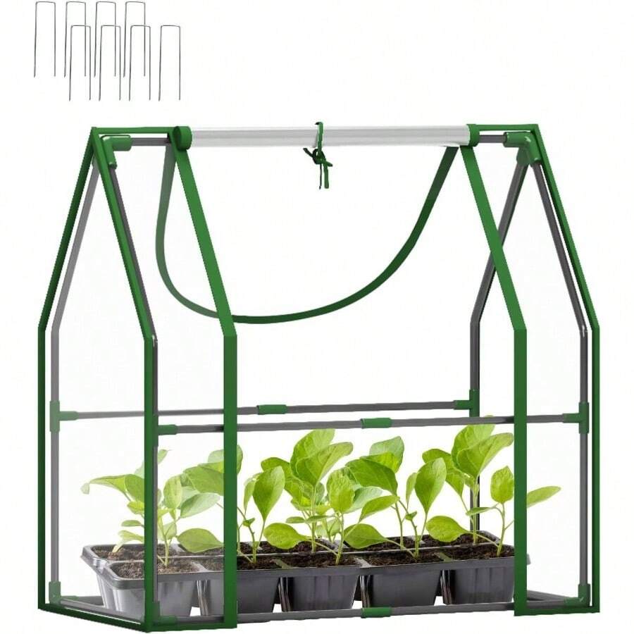 Greenhouse Outdoors Indoor, Small Greenhouse With Innovative Dual Open Doors, Portable Garden Tent Plants Transparent, 36Lx18x33H - 透明 + 36 英吋(長)x 18 英吋(寬)x 33 英吋(高) - 查看 1