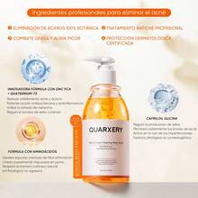 Set de Cuidado Facial Anti-Acné QUARXERY | Gel de Ducha Anti-Ácaros + Lapicero Preciso 3 en 1 para Piel Sin Imperfecciones - Naranja - Ver 6