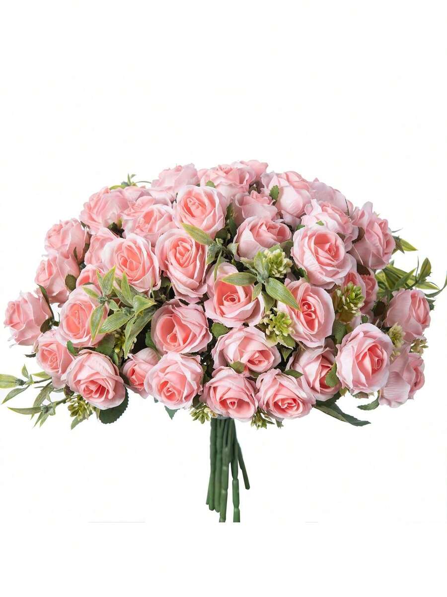 1/80 BUC Flori artificiale - Buchete de trandafiri cu 10 capete, Trandafir de mătase, Plante artificiale, Acasă, Sufragerie, Living, Decorare grădină exterioară, Arta inserării florilor, Recuzită fotografie, Vază, Perete cu flori, Coroană de flori, Buchet de mireasă, Decorare nuntă, Materiale DIY pentru coroane de flori, Materiale de decorare petrecere de ziua de naștere, Accesorii de decorare casă