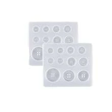 2/3/4pcs Round Button Silicone Mold, Epoxy Resin Jewelry Casting Mold For DIY Craft Projects - Multicolor - View 10