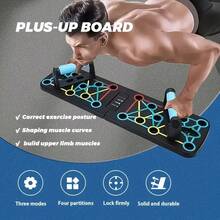 Push Up Support Board Multifunctional Exercise Chest Training Board W/ Pull Rope Multi-Function Foldable Pushup Board Muscle Max Push Up Board For Floor Fitness Strength & Exercise Training Equipment For Home Workout For Men & Women - Tabla de flexiones plegable - Ver 8