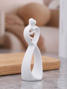 1pc European Style Couple Statue Decor, Holiday Home Decoration, Suitable For Home, Office, Dining Table, Valentine's Day Gift