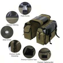 Bolsa de viaje universal para motocicletas, bicicletas y scooters. Apta para motocicletas, ciclomotores y scooters. Bolsa lateral. Bolsa de viaje universal para motocicletas o scooters. Bolsa lateral para motocicletas. Bolsa de viaje impermeable para motocicletas. Bolsa de equipaje portátil. Accesorios universales para motocicletas. - Verde Oliva - Ver 9