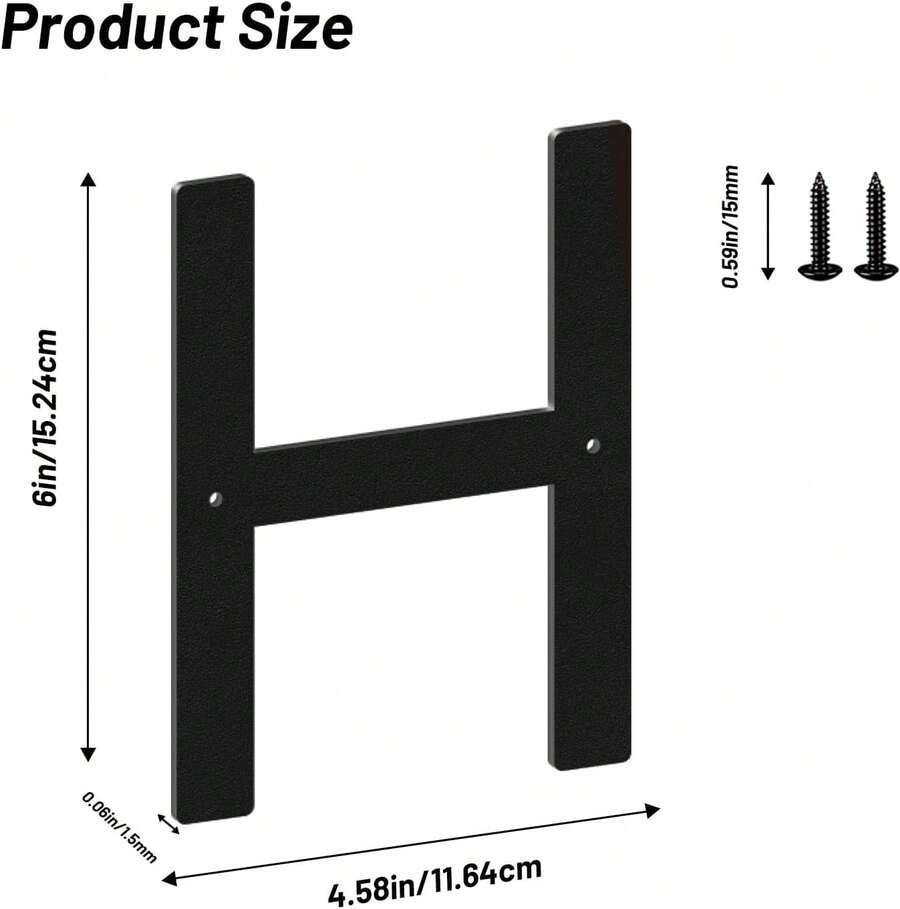 Números de casa de 6 pulgadas y letras de metal para carteles al aire libre, números de casa para exteriores, letras de dirección y números de aluminio para puerta, buzón, jardín, perfecto para el - número 9 - Ver 1
