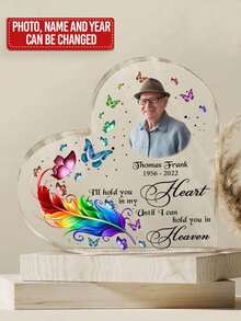 Custom Photo Your Wings Were Ready But My Heart Was Not - Memorial Personalized Custom Acrylic Plaque - Sympathy Gift For Family Members-18styles, Personalized Memorial Plaque - Sympathy Gift - Bereavement Gifts For Loss Of Loved One - Multicolor - View 23