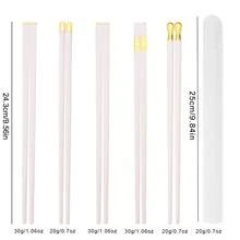 2pcs/Set Reusable Chopsticks Set, Dishwasher , 9.56 Inch Non-Slip Lightweight Fiberglass Chopsticks, Asian Cuisine Japanese Chinese Portable Chopsticks Set - Multicolor - View 2