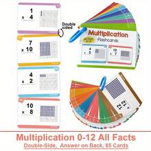 Lachilly 85 tarjetas de aprendizaje de multiplicación con gráficos y juegos de matemáticas, tarjetas interactivas de matemáticas para niños, herramientas de aprendizaje de operaciones matemáticas para aulas y escuelas en el hogar, recursos educativos para el hogar y el aula, juguetes educativos - Multicolor - Ver 3