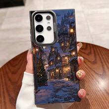 Este diseño de patrón de casa de luz navideña es adecuado para fundas de teléfonos  Galaxy S25ULTRA, S24PLUS, S23FE, S21PRO, S22, S20+, A03S, A05S, A14, A31, A53, A34, A10, A04E, M04, A33, A35, A55, A72, A71, A70, A22, A16, A06, A20S, A54 y otros modelos específicos de fundas para teléfonos , con características de IMD plateadas anti-suciedad, de moda, modernas y coloridas. - Colores mixtos - Ver 8