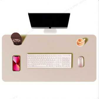 Large Mouse Pad, Writing Pad, Office Desk Mat, Desktop Protector, Desk Pad, Anti-Glare, Scratch-Resistant, Waterproof PU Leather + Non-Slip Velvet, Multiple Sizes And Colors Available: Beige, White, Pink, Black, Purple, Green, Yellow, Blue, Simple And Modern Home Decor Pad, Leather Desk And Coffee Table Pad, Laptop Protective Pad, Washable And Reusable, Extra Long And Extra Large Desk Mat, Dirt-Resistant And Easy To Clean, Office Supplies, Study And Home Supplies, Study Desk Mat, Long Desk Mat
