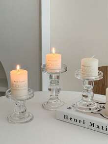 3/2 szt./1 szt. szklanych świeczników, stojące europejskie retro tłoczone kryształowe świeczniki, dekoracja stołu w salonie na walentynki, aromaterapeutyczna podstawa świecy, romantyczna dekoracja - świeczniki i świeczniki do domu, salonu, sypialni, hotelu/restauracji/przestrzeni komercyjnej - idealne na wesela, walentynki i Nowy Rok