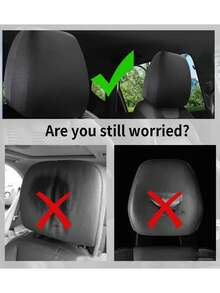 1/2 piezas Funda para reposacabezas de coche con máscara de hacker con diseño impreso en blanco y negro con forma de V, sin relleno para facilitar la limpieza, actualización del interior del vehículo, apta para todos los vehículos, perfecta para el trayecto diario, viajes largos, decoración de Halloween y Navidad - Multicolor - Ver 11