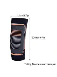 1 PC-Compression Elbow Sleeves, High Elasticity Knitted Elbow Brace, Orange Line Elbow Guard, Breathable And Comfortable-Suitable For Gym,Daily Work And Life, Fitness, Running, Tennis, Badminton- For Men & Women - Black - View 11