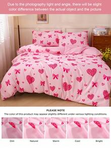 2/3 件印花羽绒被套装，1 件羽绒被套 + 1/2 件枕套，无填充物（无棉被），柔软透气，别致可爱的装饰床罩床罩，适用于家庭床上用品和学校床上用品宿舍必需品，完美适合单人床、全尺寸特大号双人床、大号双人床，适合送给朋友的好礼物，经 Oeko-Tex 认证