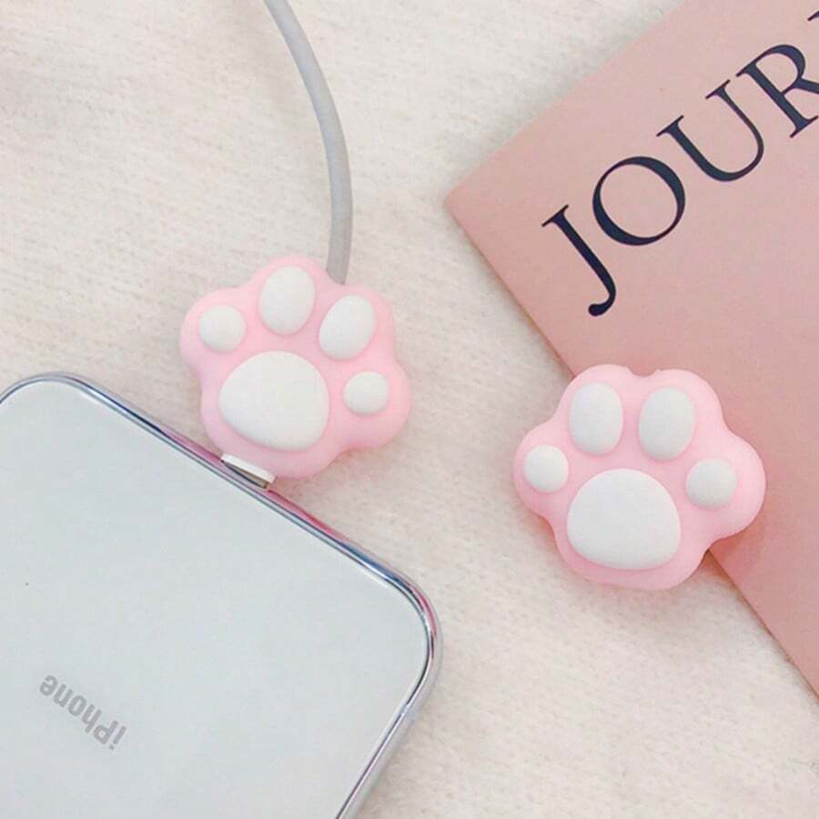 1 Pc Colorful Charger Cable Protector With Assorted Premium Designs - Rosa - Ver 1