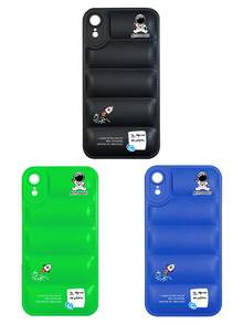 3 piezas Funda de teléfono acolchada minimalista de astronauta en 3D, compatible con iPhone, 17 Pro Max, cubiertas de funda de teléfono, funda de teléfono linda, compatible con iPhone 13/14/15/16/16 Plus/16 Pro Max - Multicolor - Ver 23