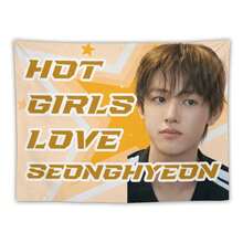Personalized  Seonghyeon Wall Tapestry – Custo Idol Fabric Hanging For Fans, Gift For  Fan, Erch - Trắng - Xem 2