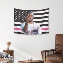 Frank Tapestry Ocean Pink America Flag Rap Wall Tapestry Blanket Funny Poster For College Dorm Decor Room Decoration Gift Merch - 粉色 - 查看 3