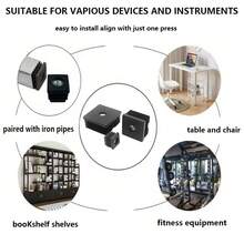 4个黑色塑料圆/方盖 M6 M8 孔螺母保护塞垫圈防尘密封端盖椅子家具配件 - 彩色 - 查看 10