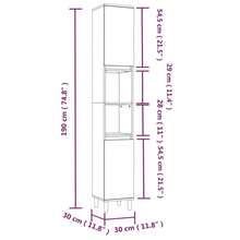 vidaXL 3-Tlg. Badmöbel-Set Weiß Holzwerkstoff - Weiss - Übersicht 11