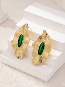 1 对欧美不对称几何形状油滴耳钉 - 幾何耳環 - 查看 27