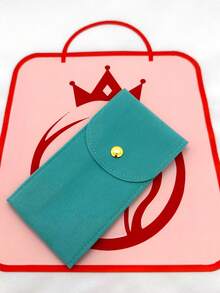 1入組厚雙面絨面錶包，綠色或黑色信封錶袋，高級麂皮拉鍊按鈕錶袋，防刮損保護您的錶