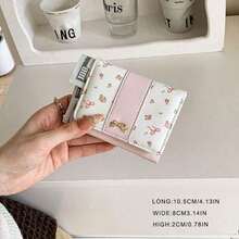 Floral Bow Decor Women's Compact Wallet Minimalist Trifold Purse Student Style In Stock Japanese Design Women Wallet Wallet Purse Wallet Fall Small Wallet Cute Wallet  Wallet - Nhiều màu - Xem 3