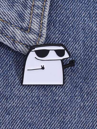 1pc Line Character Enamel Needle Creative Cartoon Cute Brooch Collar Badge Jewelry Gift For Friends