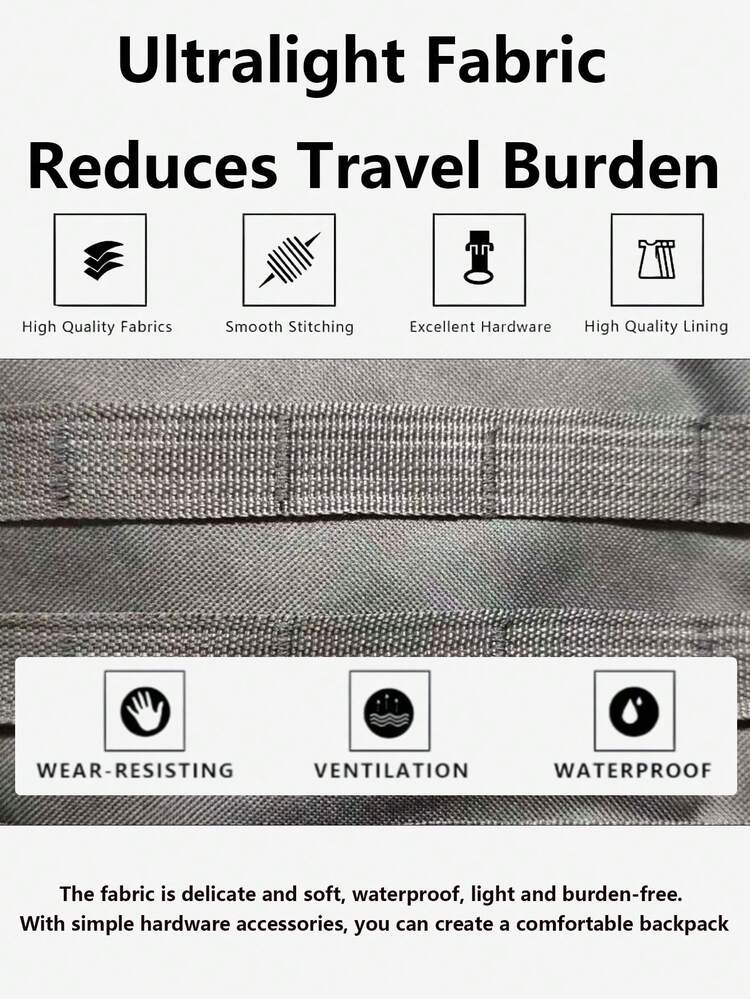 男士户外多隔层尼龙背包，可容纳15.6英寸商务笔记本电脑，多口袋轻便书包，大容量旅行包，便捷通勤日用包，多功能书包，适合学生、初中生、高中生、护士、教师、商务人士、旅行度假、商务出差、日常通勤、购物、办公、约会、徒步、训练、工作，也是生日礼物和节日礼物的理想之选。 - 黑色 - 查看 4