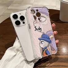 Funda para teléfono Judy Hop con un lindo diseño de personaje, se adapta perfectamente a tu , , OPPO,  17,  16,  16 ProMax,  15,  15 ProMax,  14,  13,  12 y  11 Pro, hecha de TPU y ofrece protección a prueba de golpes. Este es un gran regalo para familiares, amigos, niños, cumpleaños, Halloween, Navidad, novios, novias y San Valentín. - transparente - Ver 1