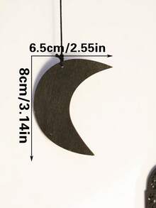 1件/8件/9件/17件装黑色新月壁挂装饰，星月灯笼摆件，木质波西米亚风墙饰，波西米亚家居装饰，适用于客厅和卧室，营造神秘氛围，简约装饰，家居及派对装饰，节日装饰 - 彩色 - 查看 15
