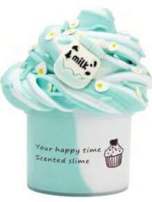 1/5pcs Cute Bubble Tea Butter Slime Set, Suitable For Children, Party Favors, Elastic Non-Sticky Colorful Scented Slime, Stress Relief Toy, Gift For Boys And Girls, Children With Fidgeting, Slime Clay, Honey Slime, Purple Slime, Girls Slime, Pink, Children Skin Care, Stretchy Slime (Random Stickers) - Multicolor - View 17