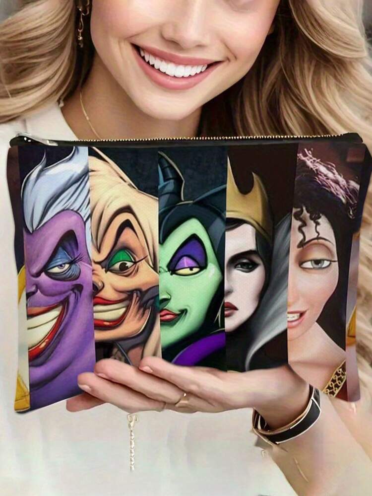 Disney 1個 ヴィランズシリーズ プリントメイクアップバッグ、ウルスラ