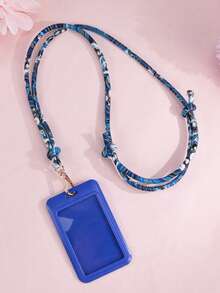 1个纯色证件卡套，带花朵装饰和可调节挂绳，女士适用，可爱颈带，教师挂绳，可挂钥匙、信用卡、通行证，送给老师、学生、员工的绝佳礼物，教师节感谢老师的最佳礼物 - 彩色 - 查看 13