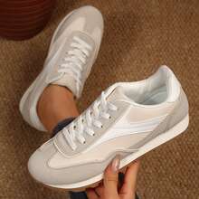 Spring Autumn Outdoor Office Work Sport Sneakers For Women Low Top Comfortable Casual Running Breathable Classic Walking Trainers Chunky Shoes Tennis Shoes Sneakers Shoes - 米色 - 查看 9