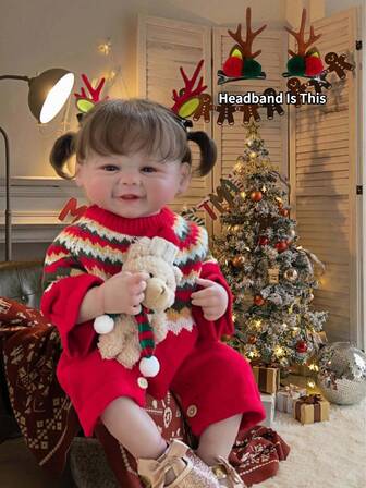 1 Pc Christmas Girl Vivienne Girl Handmade Full Body Soft Vinyl Reborn Doll For Children Gifts