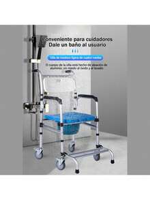 Silla Para  Ducha De Ruedas Con Bacinica Ajustable 150kg - Paquete 2 - Ver 10