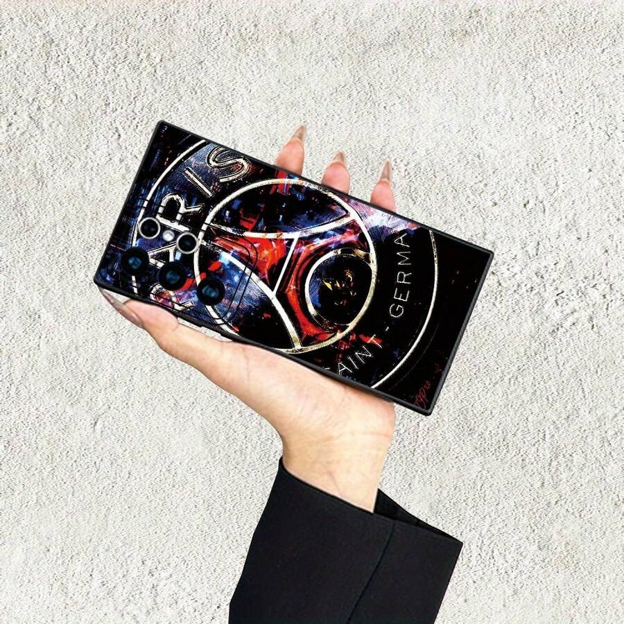Estilo Cyberpunk, Insignia de la Torre Eiffel de París, Funda de Teléfono Negra de TPU Suave con Textura Mate, Protección Completa, Anti-Huellas, Protector de Lente, Adecuada para Samsung Galaxy S20FE 2022 5G/S21FE, S23Fe Ultra Plus A52/A52S 5G 4G A53 A54 5G A14 A25 A34 A05S A15 - Elección Ideal, Regalo Perfecto o Uso Personal, Funda de Teléfono que Brilla en la Oscuridad, Correa de Funda de Teléfono, Funda de Teléfono de Animal, Cubierta Resistente a los Arañazos, Acabado Electrochapado, Entusiastas de la Tecnología - Mezcla de colores - Ver 1