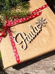 1/3/5 Stück personalisierte Weihnachts-Acryl- & Holz-Wort-Ornamente, individualisierbare Name/Nachricht Hängedekoration für Weihnachtsbaum, Tischplatzierung, Weihnachtsgeschenk-Anhänger für Familie, Freunde, Feiertags-Party, Heim-Dekoration, Fröhliche Weihnachten, Freude, Frieden, Glaube, anpassbare Hängeornamente, Thanksgiving, Neujahr, Festliche Dekorationszubehör, perfekte Feiertags-Geschenke für Kinder, Erwachsene, Festliche Heim-Party, Tisch-Mittelstück-Dekoration - Mehrfarbig (Weihnachten1) - Übersicht 7