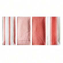 3pcs Soft Absorbent Kitchen Towels - Large Waffle Weave Dish Cloths, Solid Green, Plaid And Striped Patterns, Easy To Clean And Dry - Great For Cooking, Baking And Tea Time - Multicolor - View 20