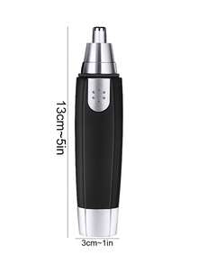 Cortapelos para orejas y nariz – cortador profesional sin dolor para cejas y pelo facial para hombres y mujeres , recortadora a pilas con IPX7 impermeable, cuchillas de doble borde para fácil limpieza en color negro - Negro - Ver 7