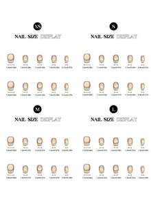 YADORNOS 10pcs Nude Glass Bead Cat Eye Handmade Press On Nails, White Border French Fake Nails, Milk Tea Color Nails, Short Coffin Fake Nails French Nail Tips, With Jelly Glue And Nail File Nail Supplies Handmade Press On Nails - Baby Pink - View 5