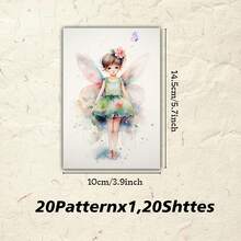 20 بطاقة بريدية مرسومة باليد أصلية بأسلوب الفتيات الجميلات، يمكن استخدامها كبطاقات تهنئة، بطاقات رسائل إيضاحية، هدايا أعياد ميلاد/أعياد، بطاقات تهنئة بأسلوب الألوان المائية، بطاقات رسائل هدايا إبداعية، قرطاسية للطلاب