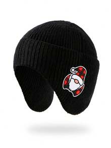 1pc Men's Thick Knit Ear Warmer Beanie Hat, Warm Winter Outdoor Windproof Cap, Suitable For Autumn/Winter Men's Winter Clothing