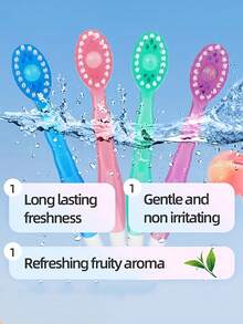 12pcs/8pcs/4pcs/1pc Portable Mini 5-In-1 Travel Dental Kit Set, Disposable Effervescent Toothpaste Tablets With Bursting Beads No Rinsing, Tongue Cleaner, Toothpicks And Dental Floss, Suitable For Travel And Home Use - Multicolor - View 8